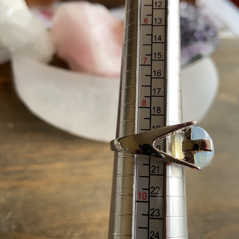 Silver Opalite Boho Ring - image 7